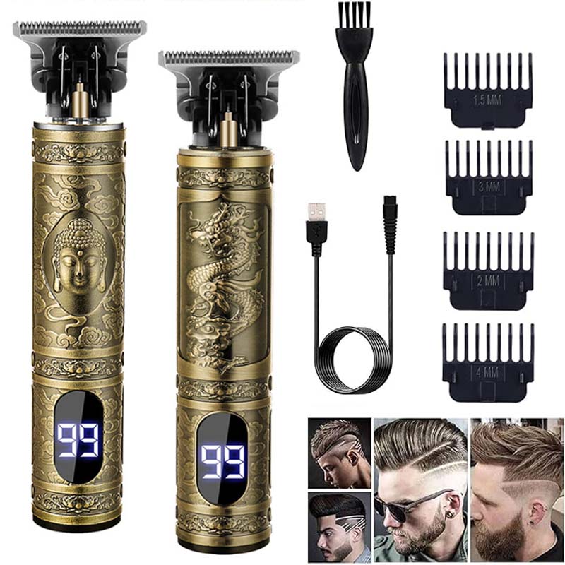 Mens Vintage Grooming Kit - Nova máquina de cortar cabelo para