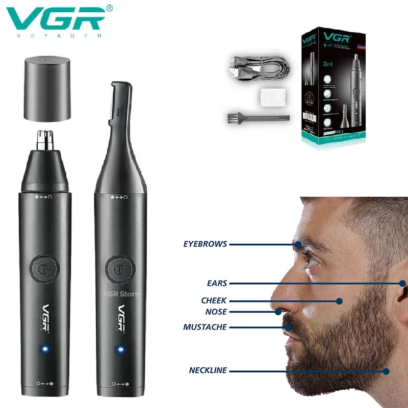 Vgr lavável nariz aparador de  - Nose Hair Trimmer avaliação e preço